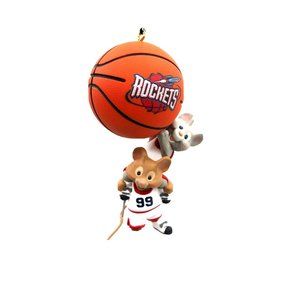 Vtg Holiday Hallmark Keepsake NBA Collection Rockets Mice  Christmas Ornament